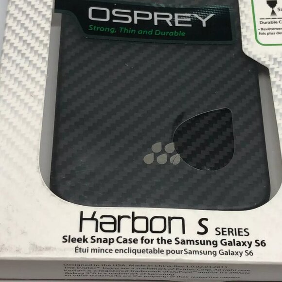 Evutec Karbon S Series Case for Samsung Galaxy S6 - Osprey (Black & Grey) NIB - Picture 2 of 2